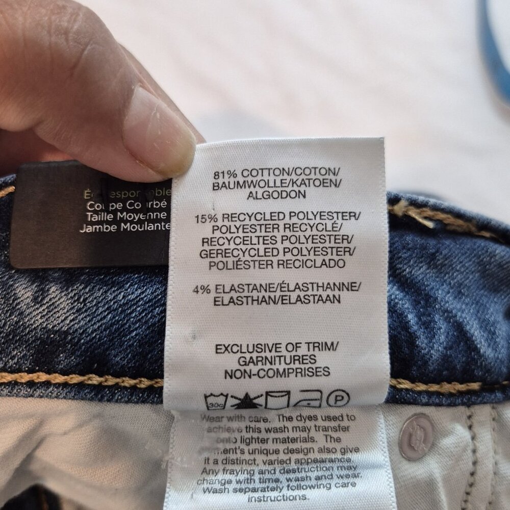 Silver Jeans Women's Jeans Size 28 L 29 Elyse Curvy Fit Mid Rise Skinny Leg  (62 - Picture 10 of 14